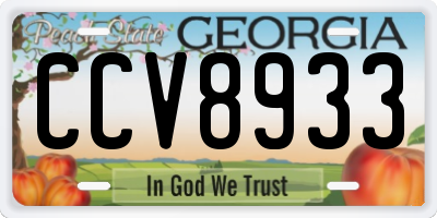 GA license plate CCV8933