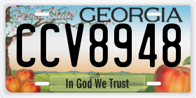 GA license plate CCV8948