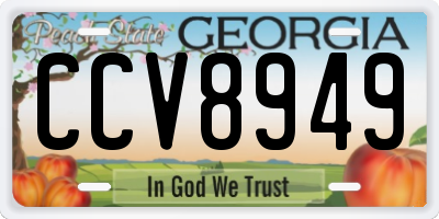 GA license plate CCV8949