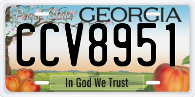 GA license plate CCV8951