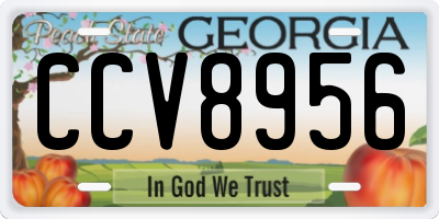 GA license plate CCV8956