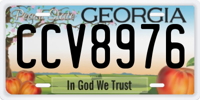 GA license plate CCV8976