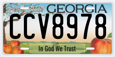 GA license plate CCV8978