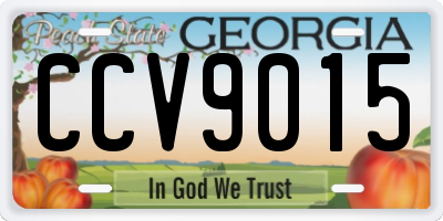 GA license plate CCV9015