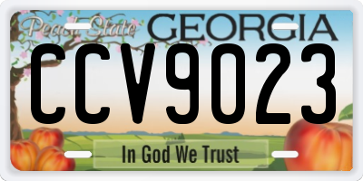 GA license plate CCV9023