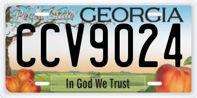 GA license plate CCV9024