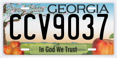 GA license plate CCV9037