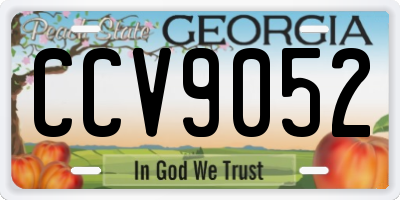 GA license plate CCV9052