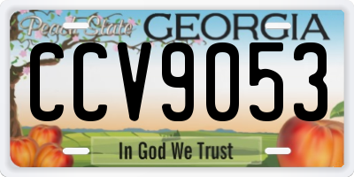 GA license plate CCV9053