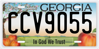 GA license plate CCV9055