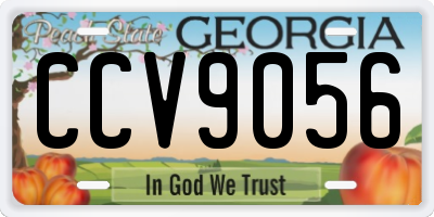 GA license plate CCV9056