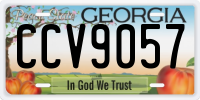GA license plate CCV9057