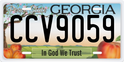 GA license plate CCV9059