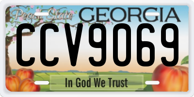 GA license plate CCV9069