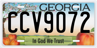 GA license plate CCV9072