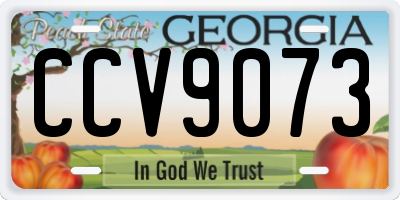 GA license plate CCV9073