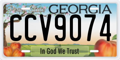 GA license plate CCV9074