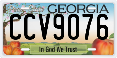 GA license plate CCV9076
