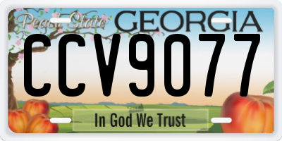 GA license plate CCV9077