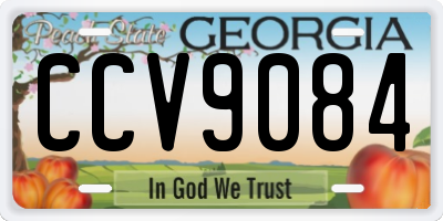 GA license plate CCV9084