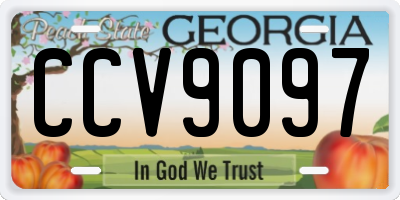 GA license plate CCV9097