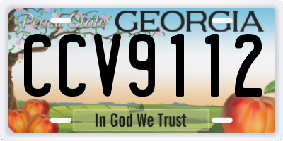 GA license plate CCV9112