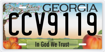 GA license plate CCV9119