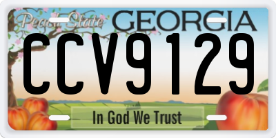 GA license plate CCV9129