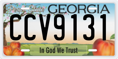 GA license plate CCV9131