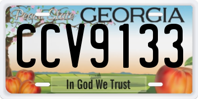 GA license plate CCV9133