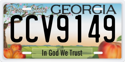 GA license plate CCV9149