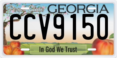 GA license plate CCV9150