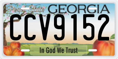 GA license plate CCV9152
