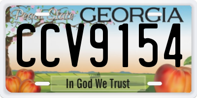 GA license plate CCV9154