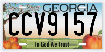 GA license plate CCV9157