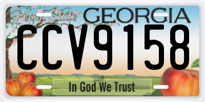 GA license plate CCV9158