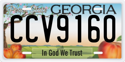 GA license plate CCV9160