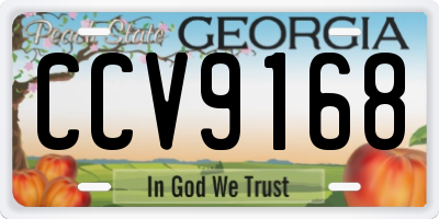 GA license plate CCV9168