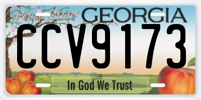 GA license plate CCV9173