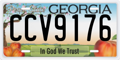 GA license plate CCV9176