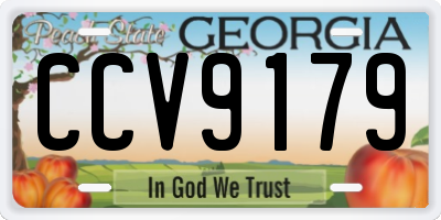 GA license plate CCV9179