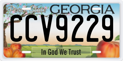 GA license plate CCV9229
