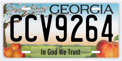 GA license plate CCV9264