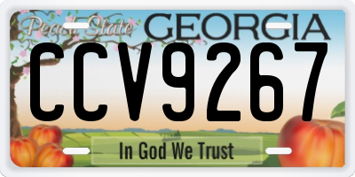 GA license plate CCV9267