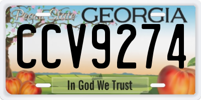 GA license plate CCV9274