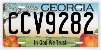 GA license plate CCV9282