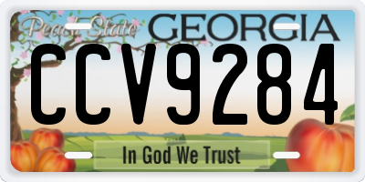 GA license plate CCV9284