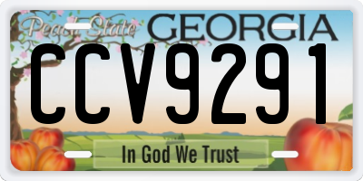 GA license plate CCV9291