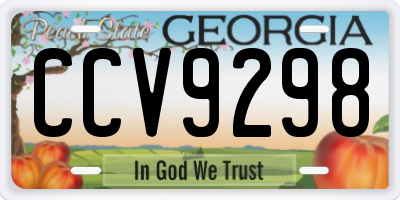 GA license plate CCV9298