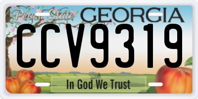 GA license plate CCV9319
